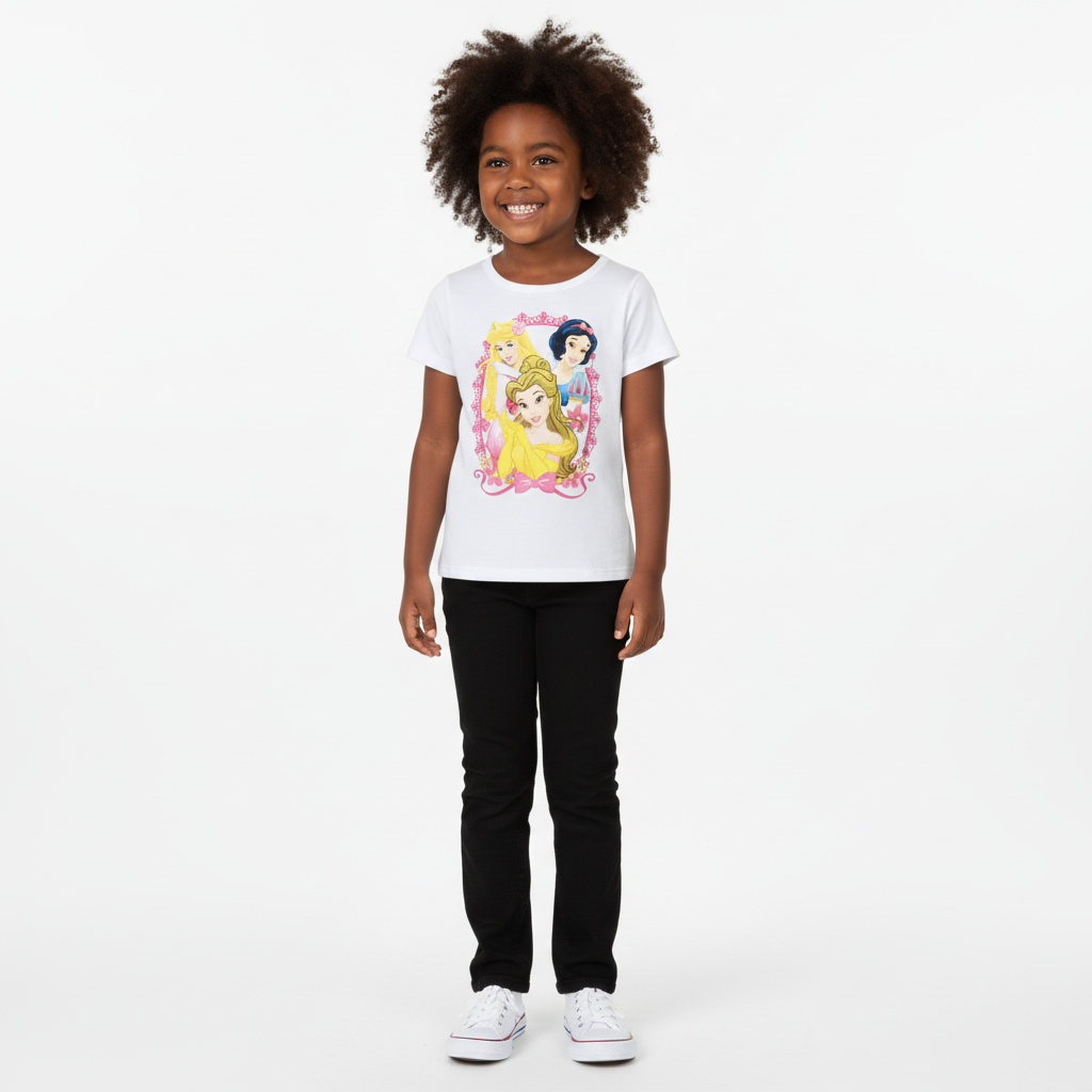 Disney Princess Themed Girls T-Shirts | Size 120 | Fun Kids Wear