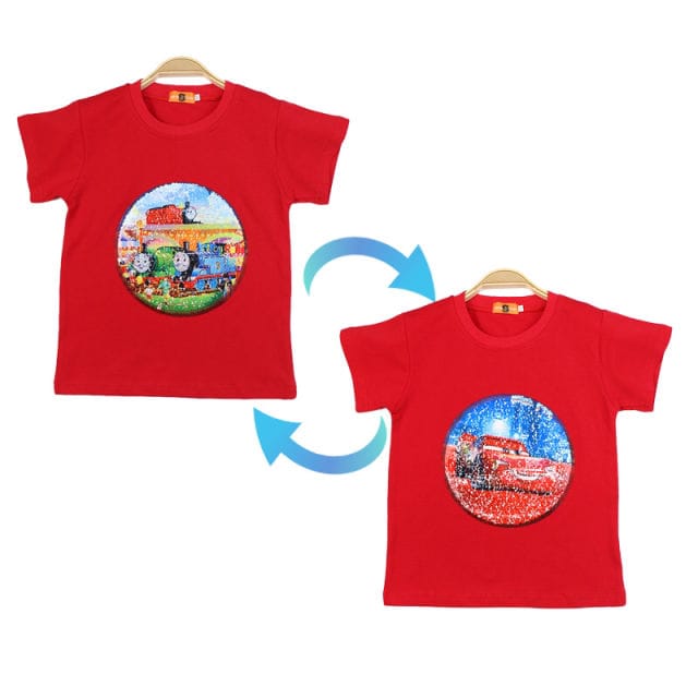 Red Thomas and his friends/Cars boys t-shirts front side