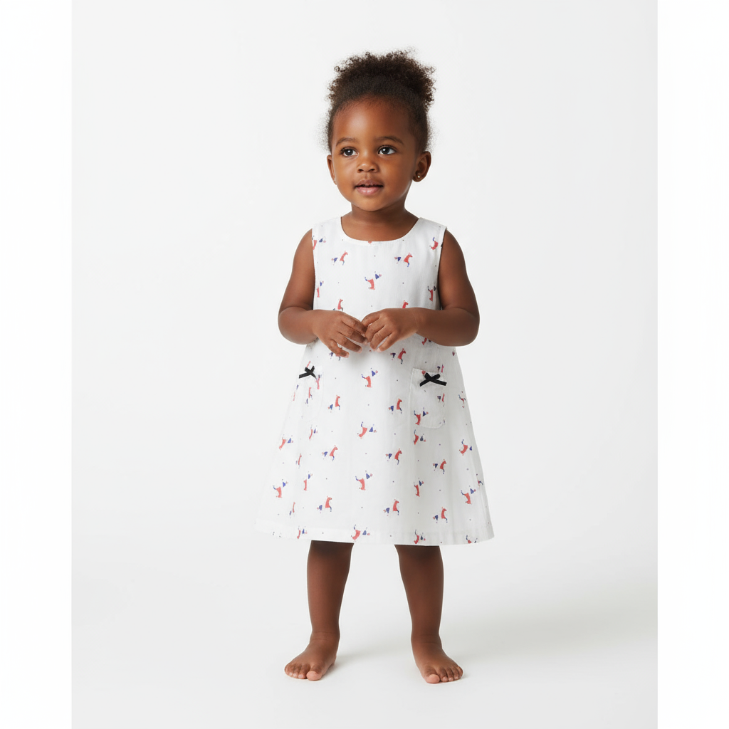 Baby Girls’ Cotton Dresses | Soft & Stylish | Sizes 9m–3yrs
