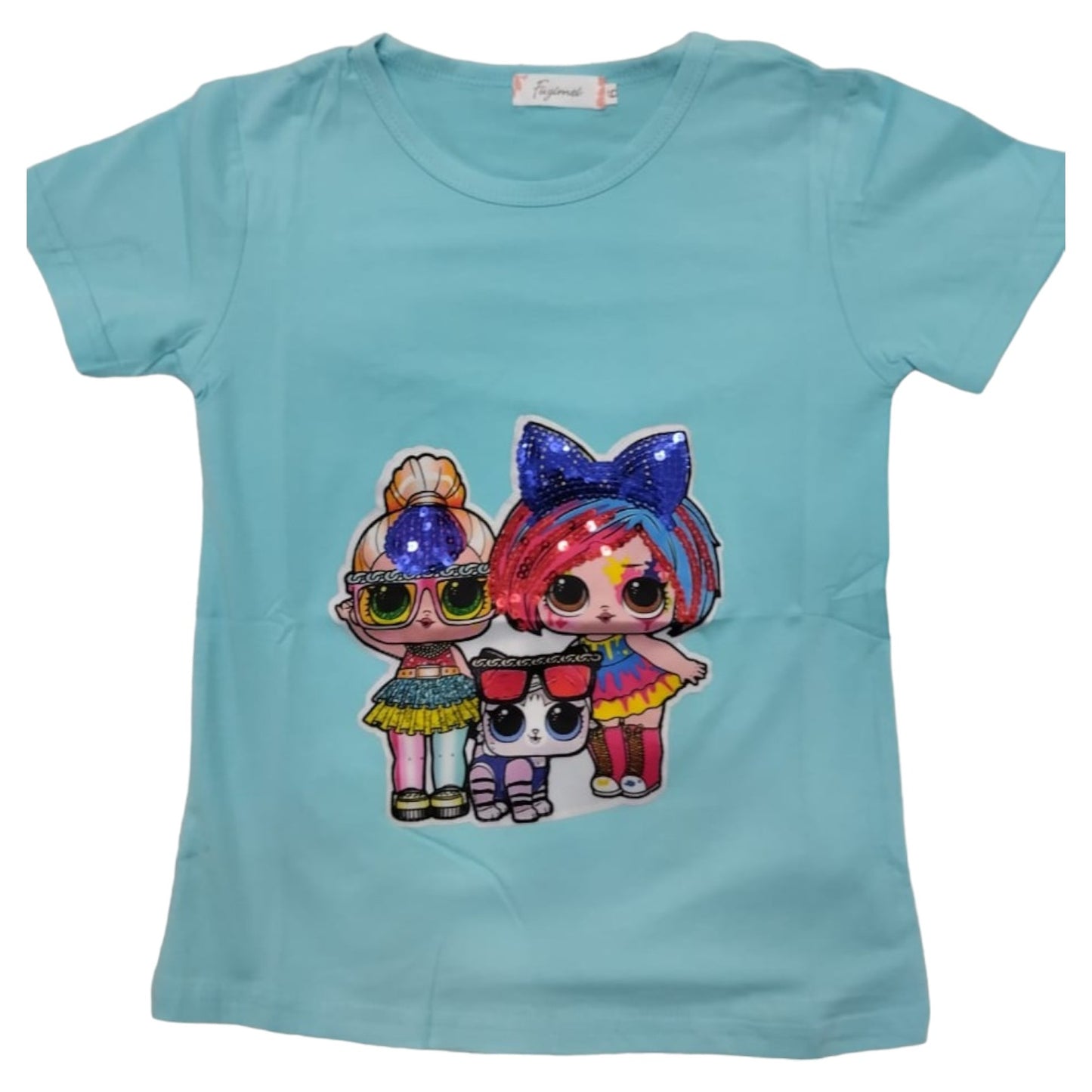 Stella Lou Themed Girls Sequin T-shirts