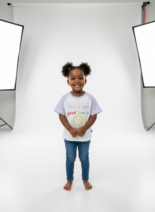 I Love Your Good Smile Short-Sleeved Kids T-Shirt | Ages 3–7 | Soft Cotton
