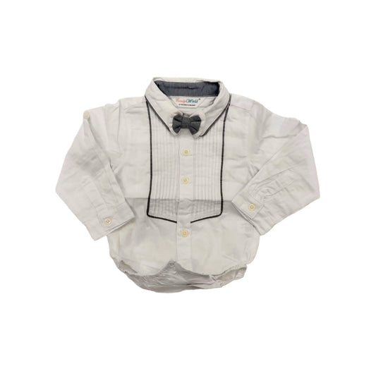 White and grey Boys Official Bodysuit Shirt