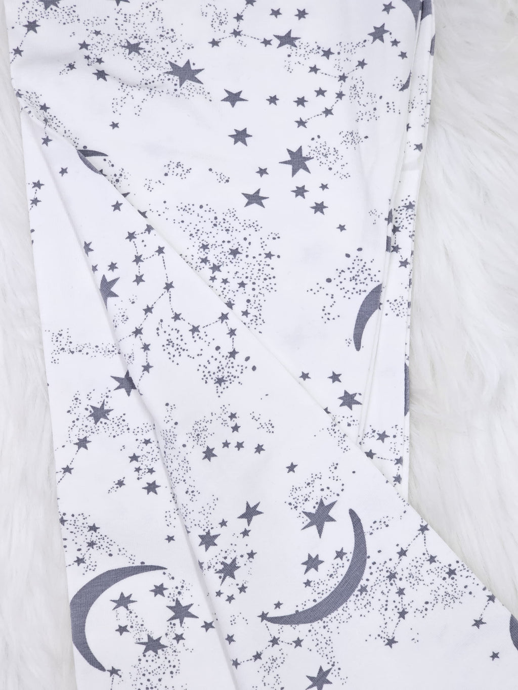 White Starry Nights Girls' Tights