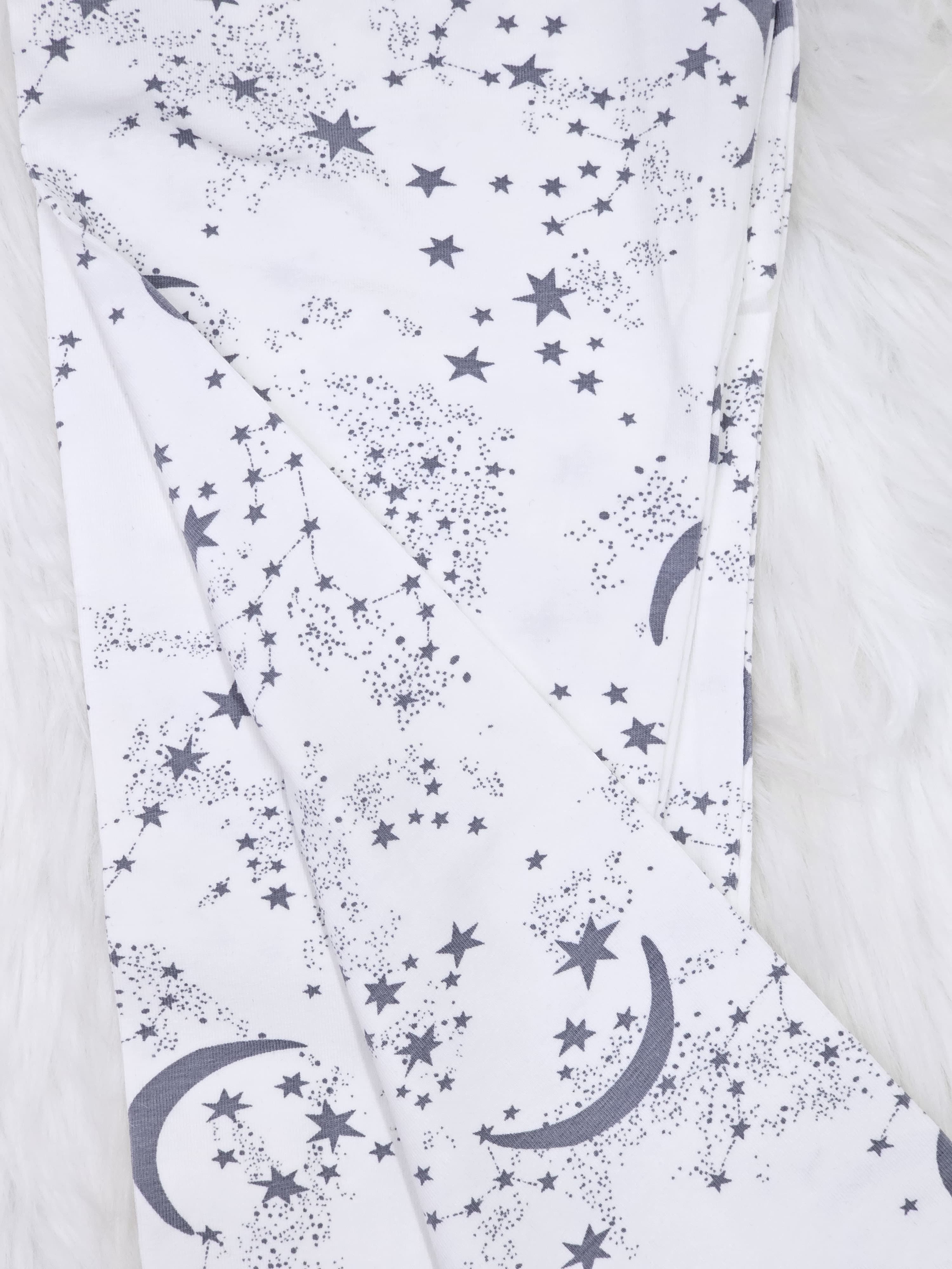 White Starry Nights Girls' Tights