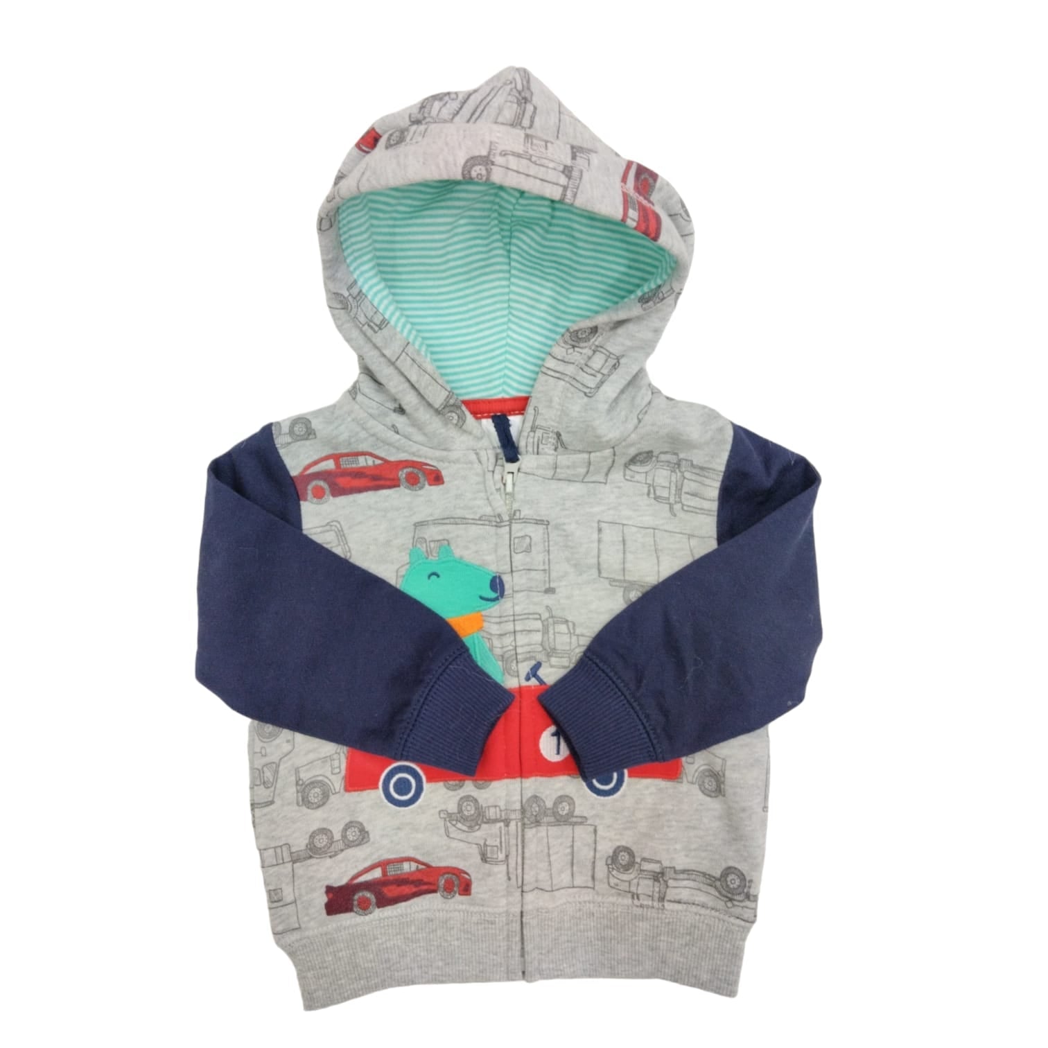 Truck Prints Boys Full Sleeved Baby Set