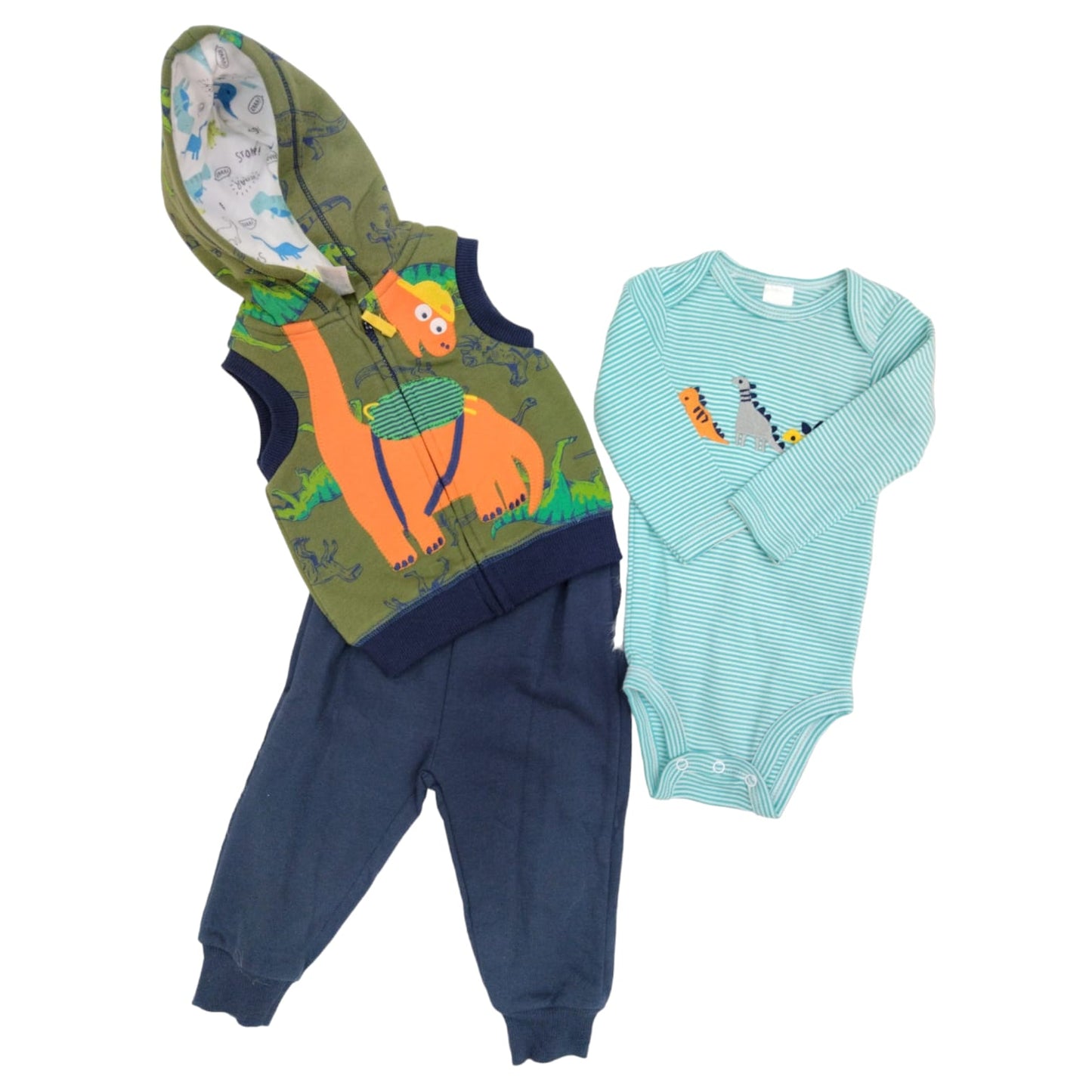 Jungle Green Short sleeved Baby Set (3pcs)