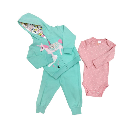 Green full Sleeved Baby Set (3pcs)