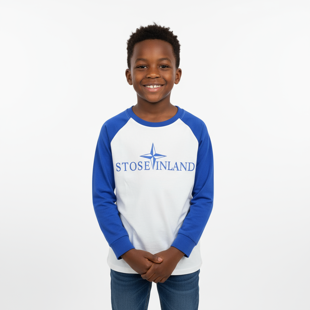White Stose Inland Boys Long-Sleeved Shirt | Sizes 140–150 | 100% Cotton