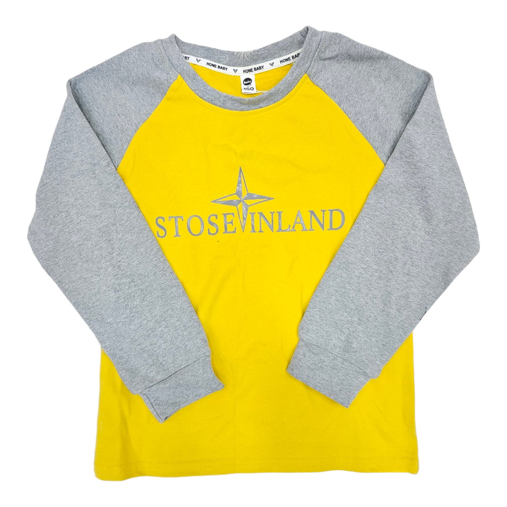 Yellow Stose Inland Boys Long-Sleeved Shirt | 100% Cotton | Sizes: 120-140