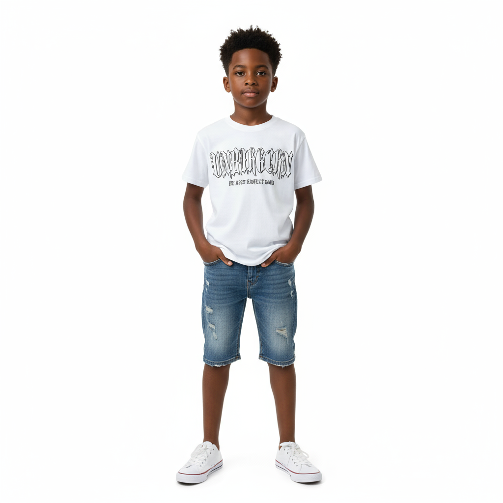 High Quality Gothic Statement Boys T-Shirt | Size DX5 | Bold & Comfortable