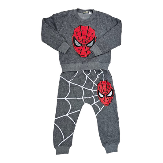 Grey Spiderman Boys Tracksuit No-zip