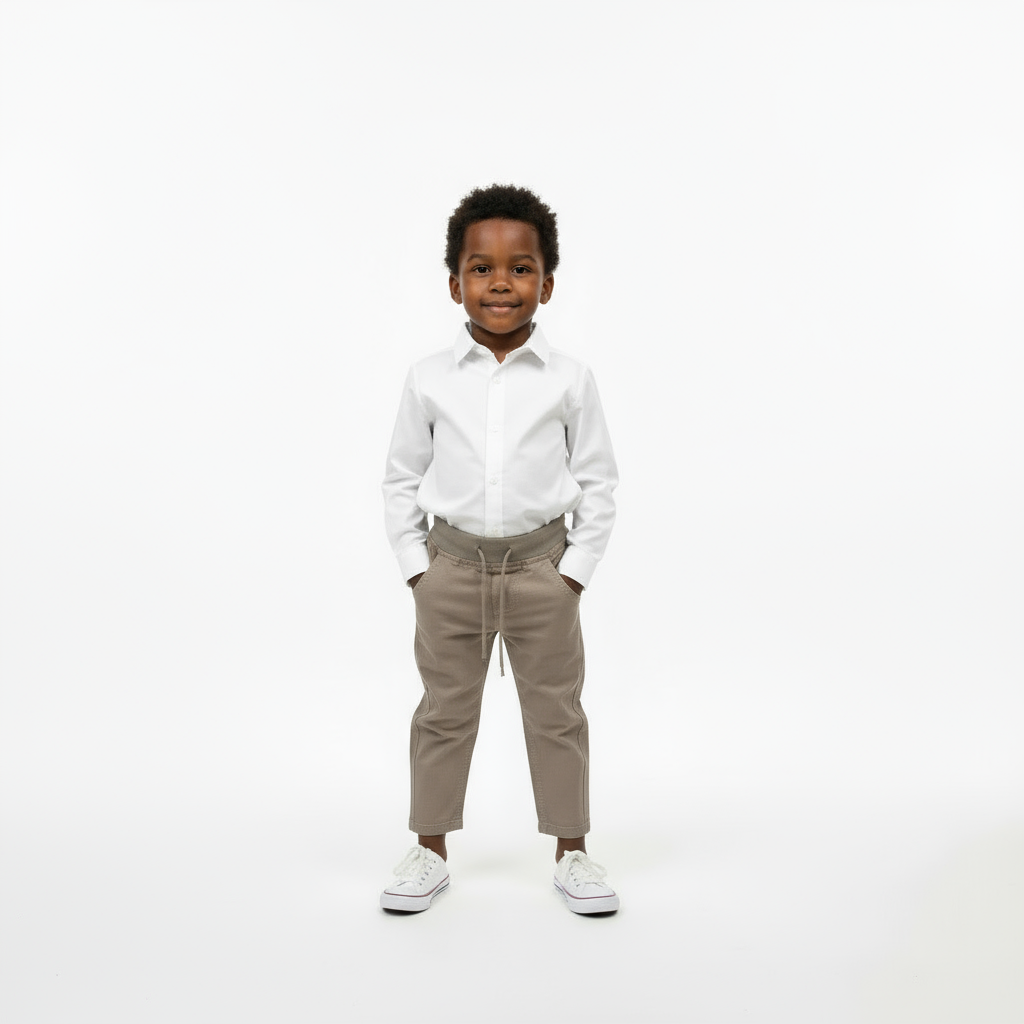 Baby Boys’ Khaki Trousers | Sizes 6m–3yrs | Brown, Maroon, Navy