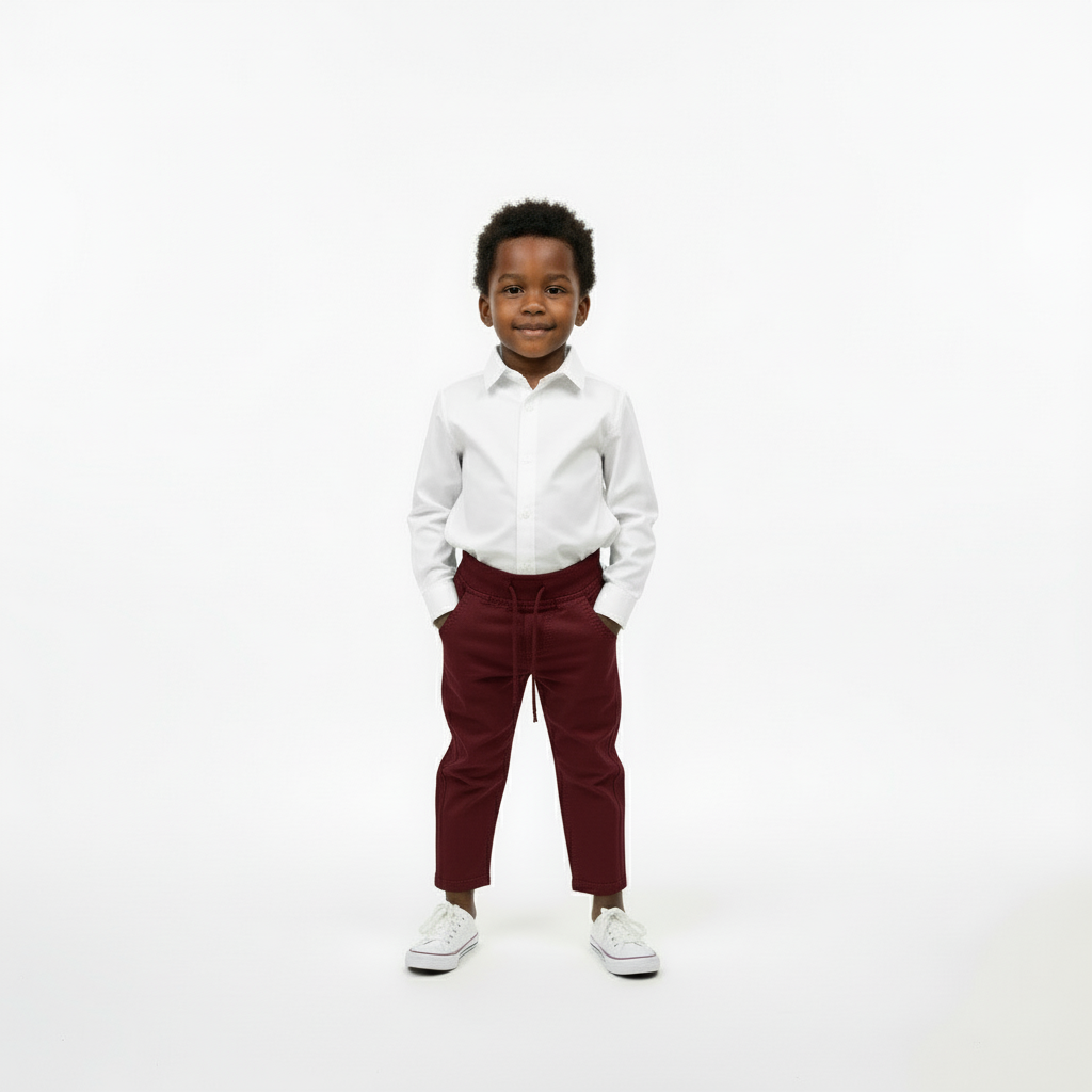 Baby Boys’ Khaki Trousers | Sizes 6m–3yrs | Brown, Maroon, Navy