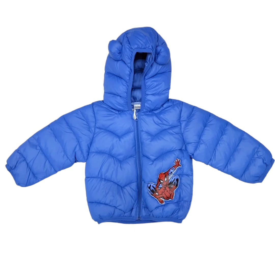 Spiderman-themed Blue Boys Puff Jackets
