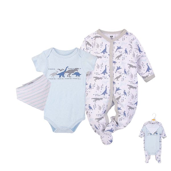 Hudson Baby Dinosaur Layette set (3pcs)