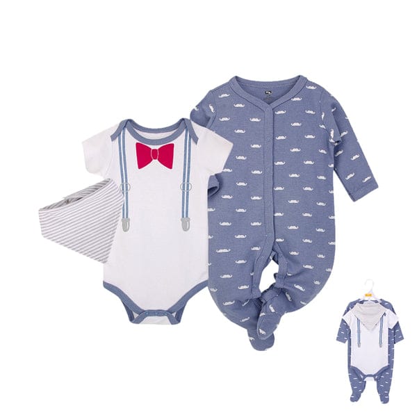 Hudson Baby Bowtie Layette set (3pcs)