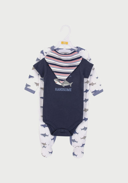 Hudson Baby Shark Layette set (3pcs)