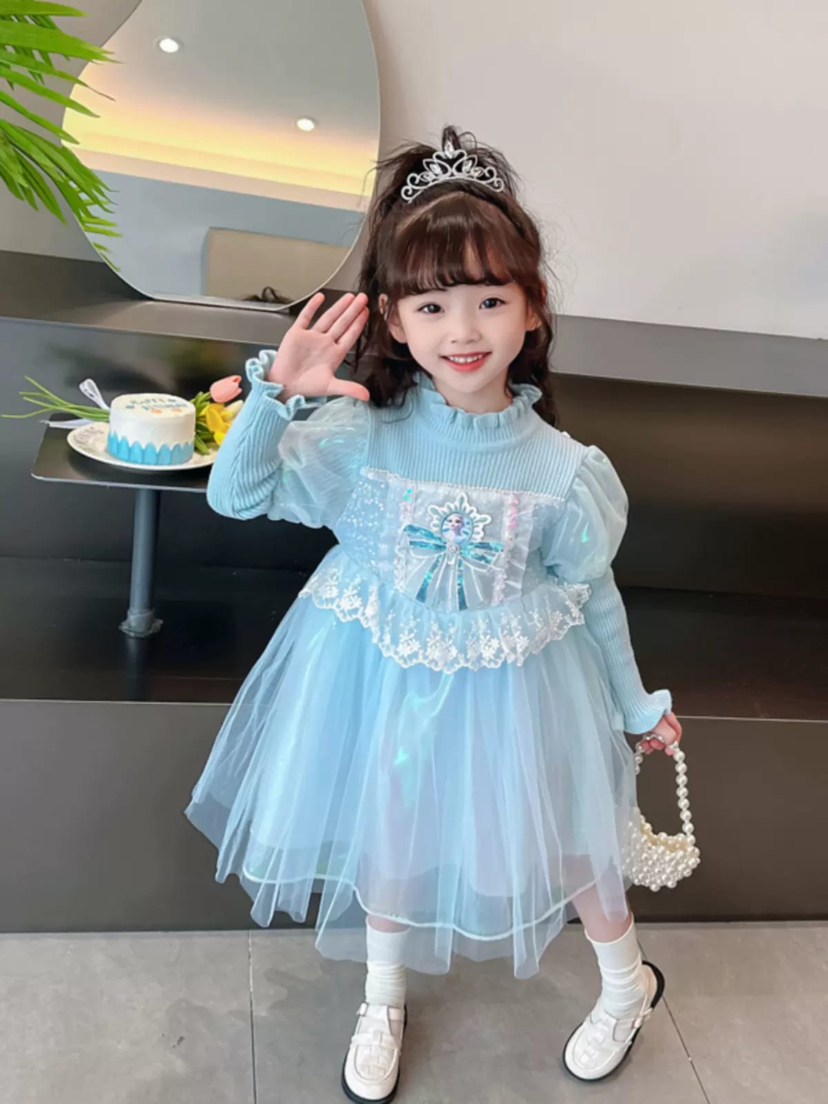Girls frozen sweater dress