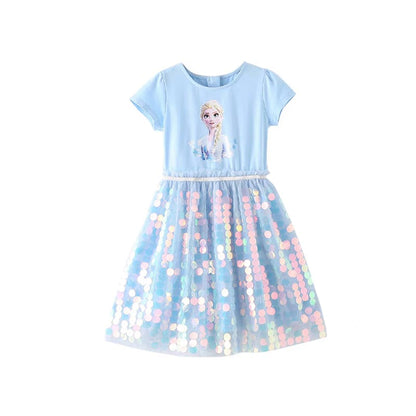 Frozen Themed Sequin Kids Dresses