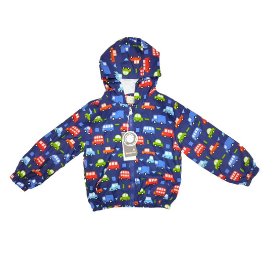 Dark Blue Boys cartoon rain jacket