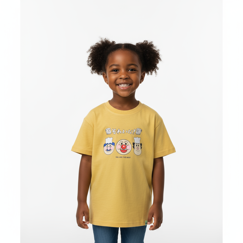 Mustard Three Clowns "You Are the Best" Girls T-Shirt | Age:4-8yrs| Cotton