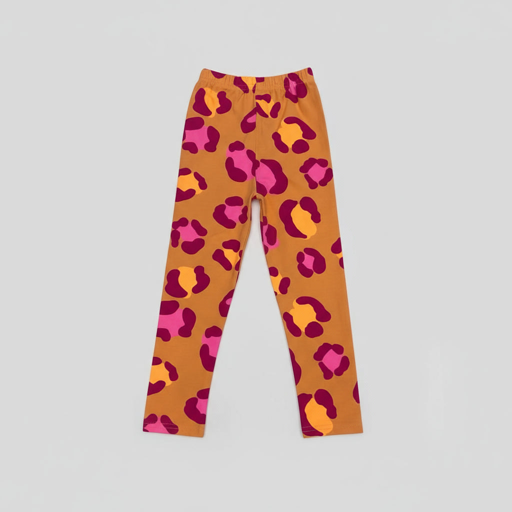 Footprint Print Girls Tights | Ages 7–16 | Soft Stretchy Kids Leggings