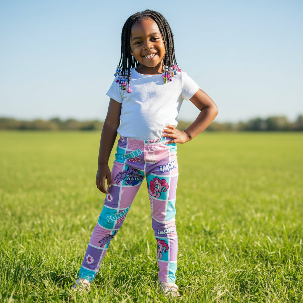 Multicolored Printed Girls Kids Tights | Sizes: 90–130 | Soft & Stylish