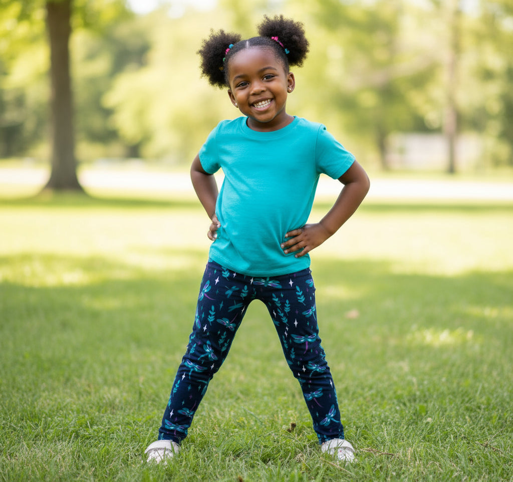 Insect Leaf Girls Tights |Soft Cotton Blend | Sizes 60–80 (Ages 1–6)