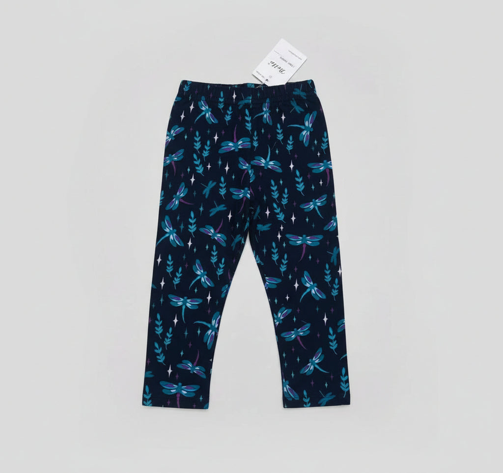 Insect Leaf Girls Tights |Soft Cotton Blend | Sizes 60–80 (Ages 1–6)