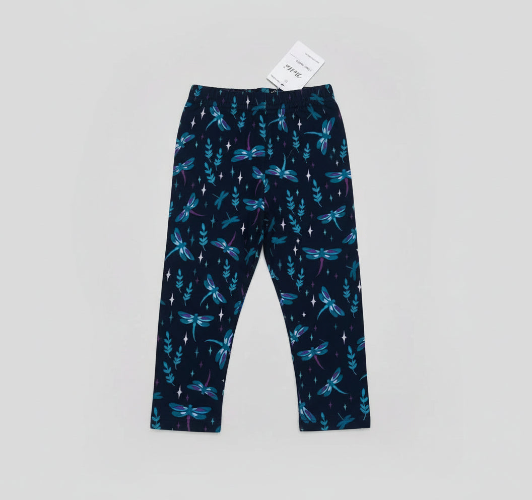 Insect Leaf Girls Tights |Soft Cotton Blend | Sizes 60–80 (Ages 1–6)