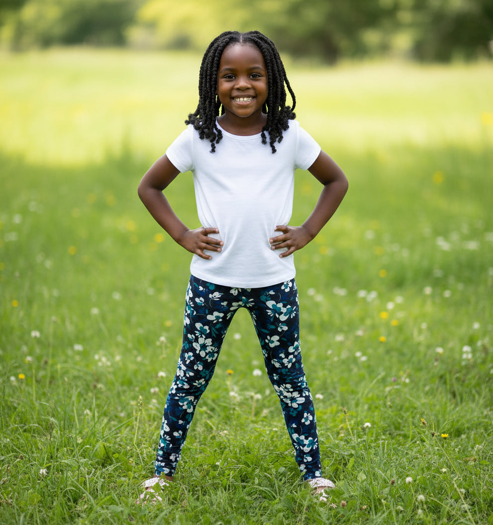 Flower Girls Tights |Soft Stretch Fabric | Sizes 130–170 (Ages 6–13)