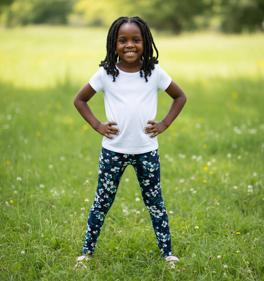 Flower Girls Tights |Soft Stretch Fabric | Sizes 130–170 (Ages 6–13)