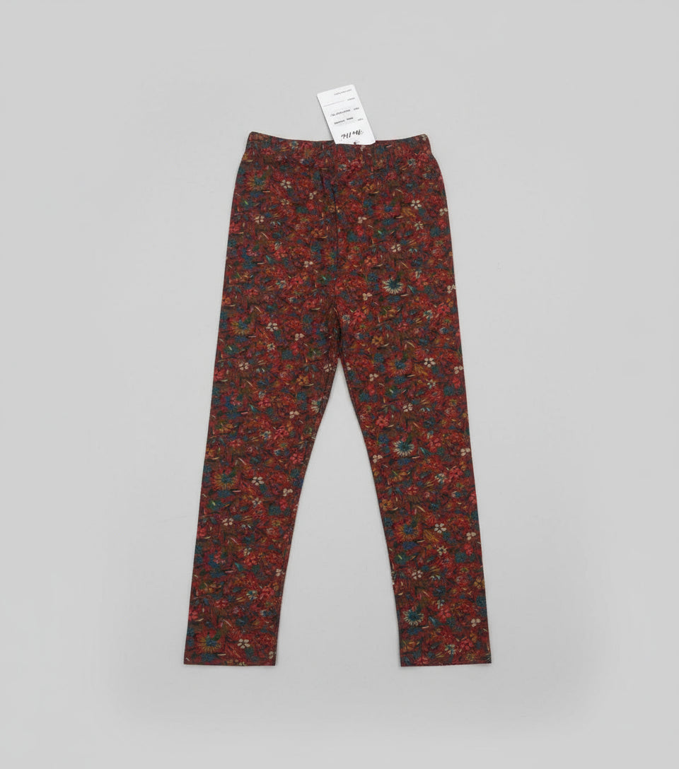 Floral Print Girls Tights | Soft Cotton Leggings | Ages 2–8 Years