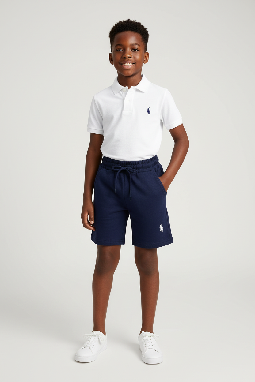 Polo Shorts for Kids | Cotton Casual Bottoms for Boys & Girls | Comfortable Play Shorts | Various Sizes