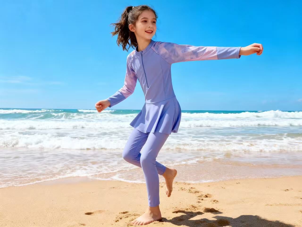 Girls long sleeve Swimming costumes