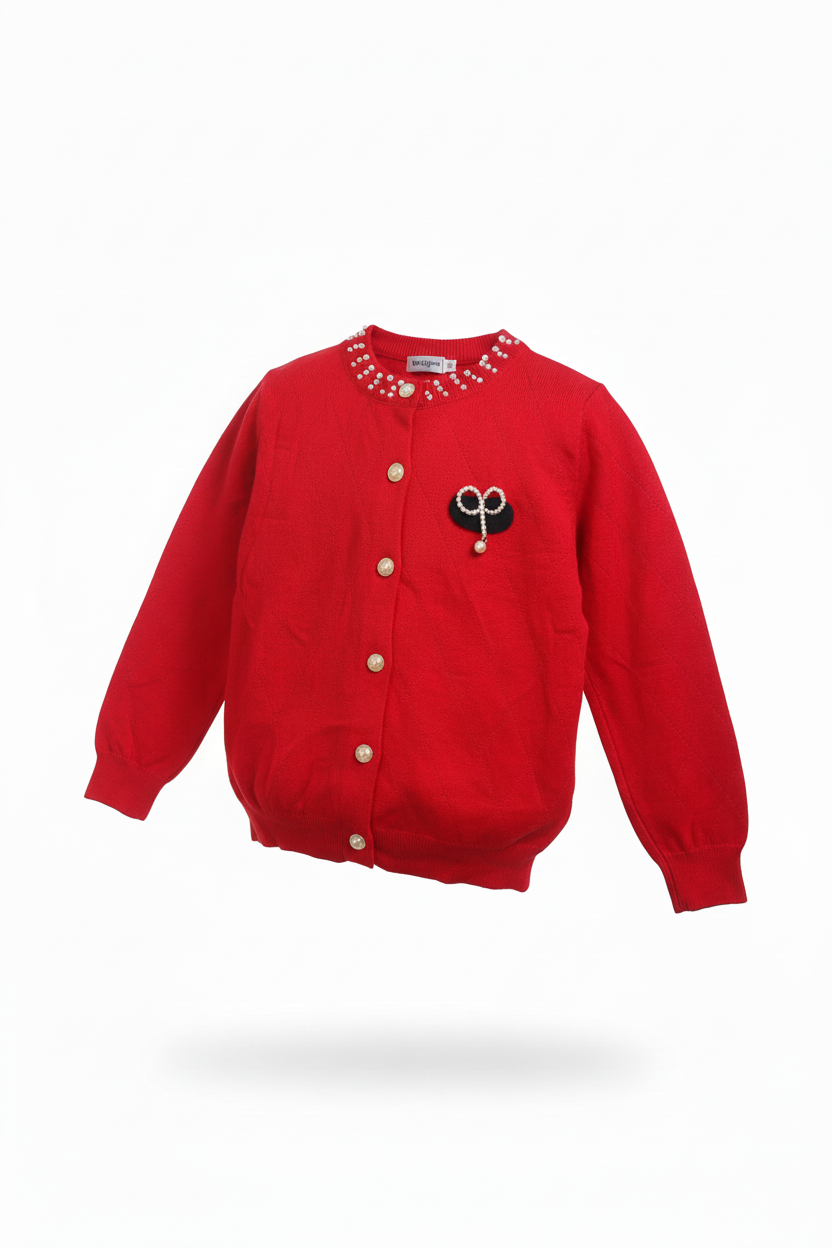 Red long sleeved sweater