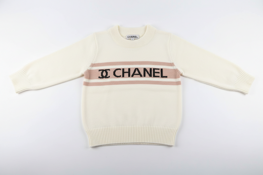 Cream Chanel sweater