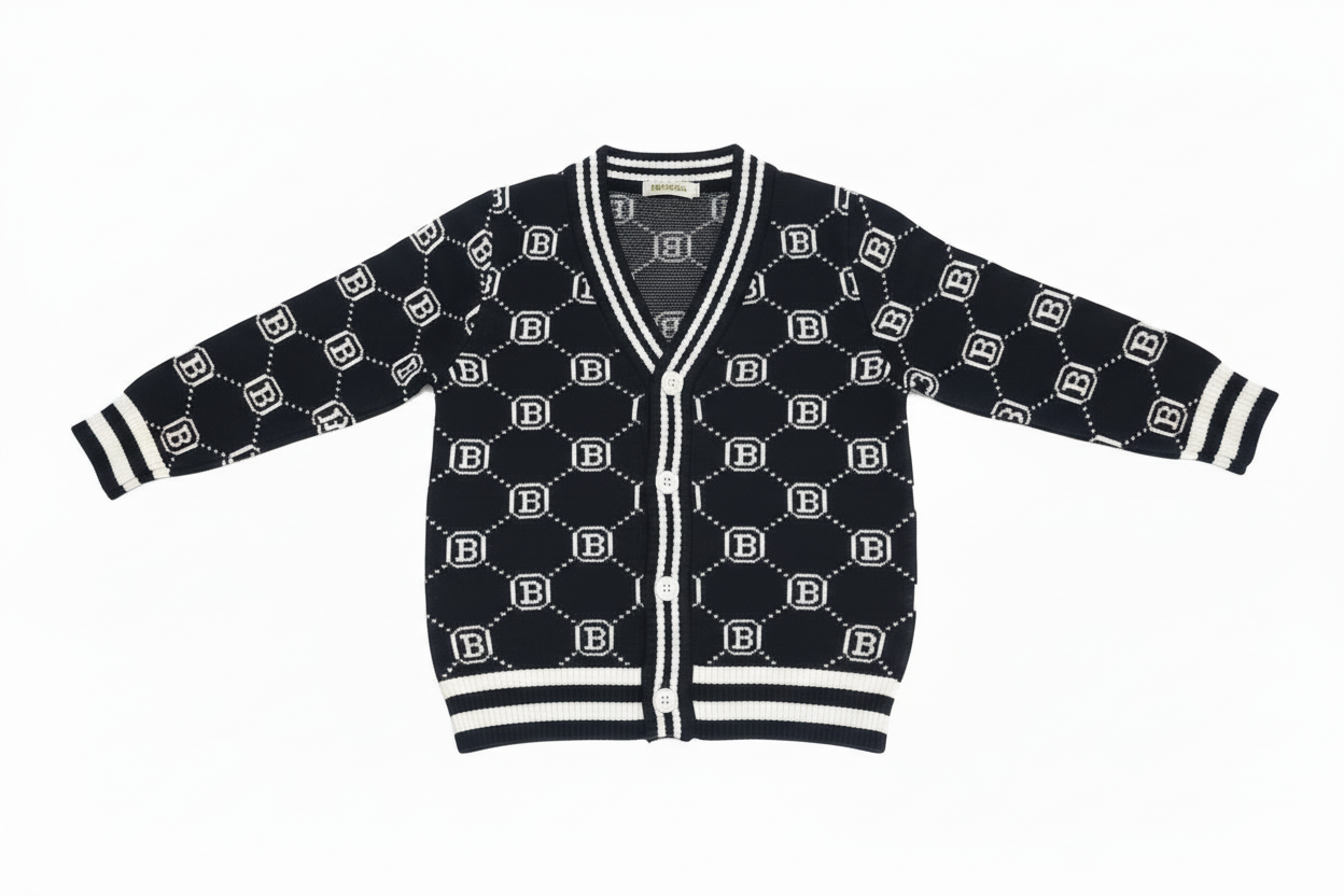 Black patterned sweater
