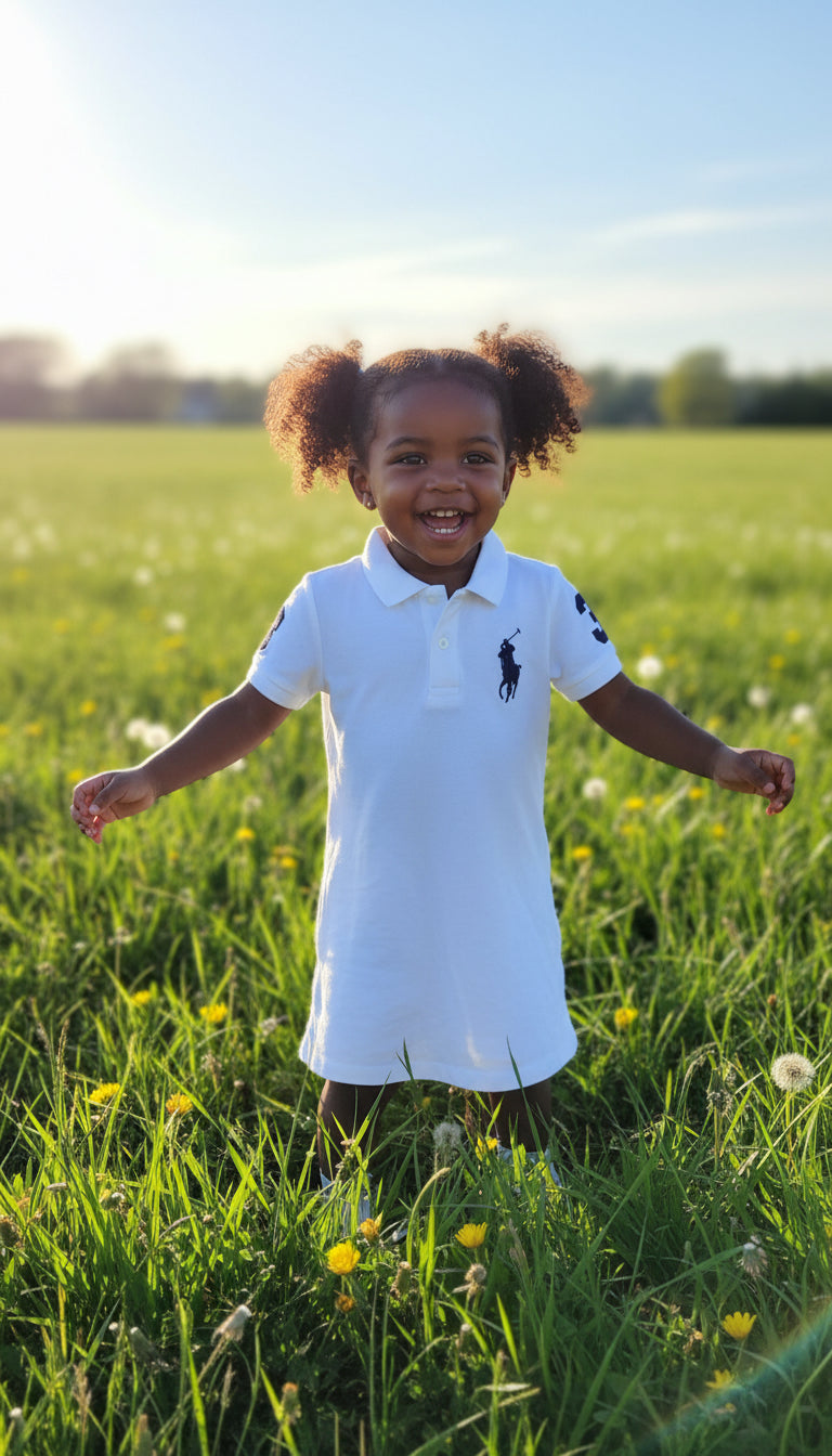 Girls polo dress ages 1 to 4 years