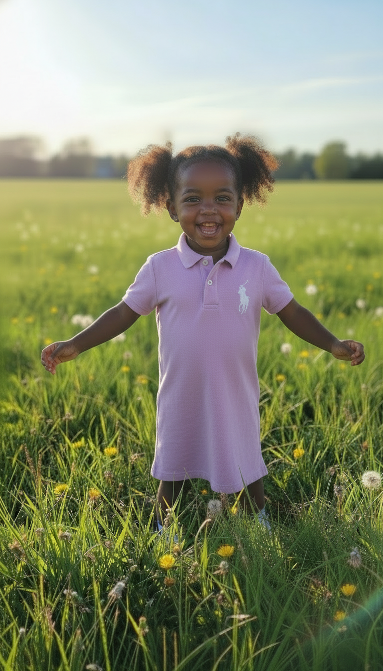 Girls polo dress ages 1 to 4 years