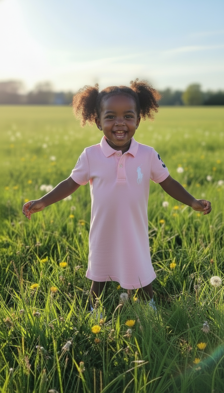 Girls polo dress ages 1 to 4 years