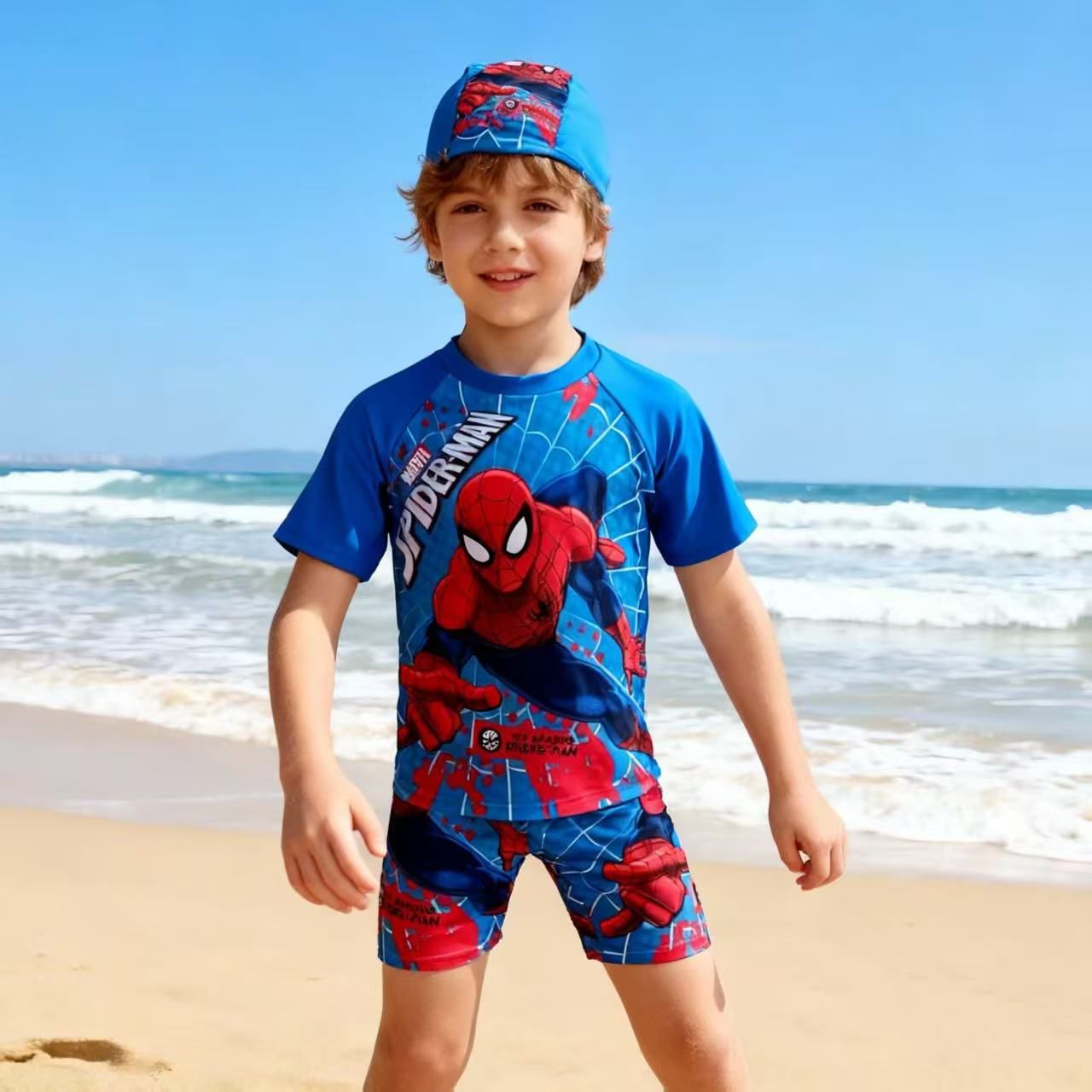 Boys Spiderman Swimming Costume | Sizes 8 to 12 Years | Two Piece