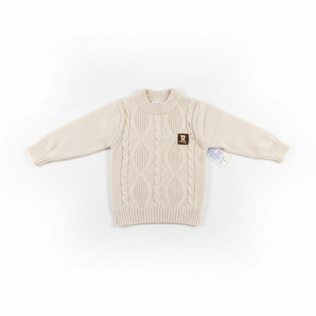 Long sleeved knit pattern sweater R