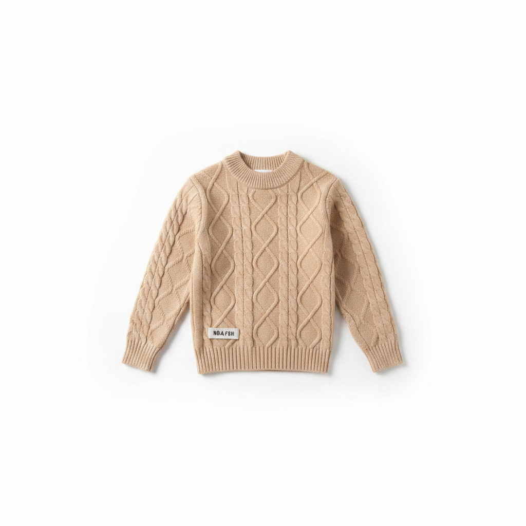 Long sleeved knit pattern sweater NDFGH