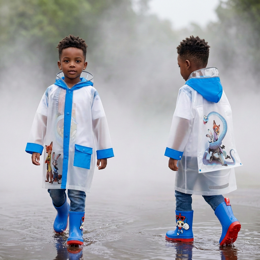 Zootopia Kids’ Rain Jacket | Hooded Raincoat for Children