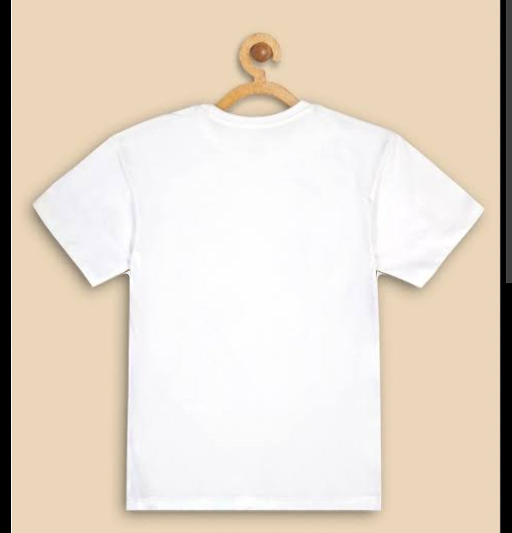 Kids Plain Cotton T-Shirts | Sizes M–XXL | White, Black & Yellow Tees