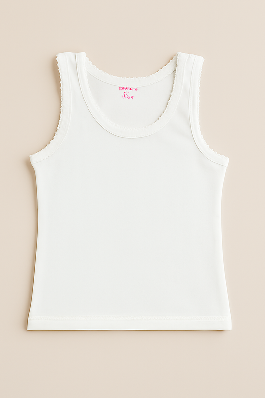 Yarrison 3-Pack Pure Cotton Girls  Vests | Ages 3–4 , 7–8,5-6 years,  11-12yrs  | Soft & Breathable