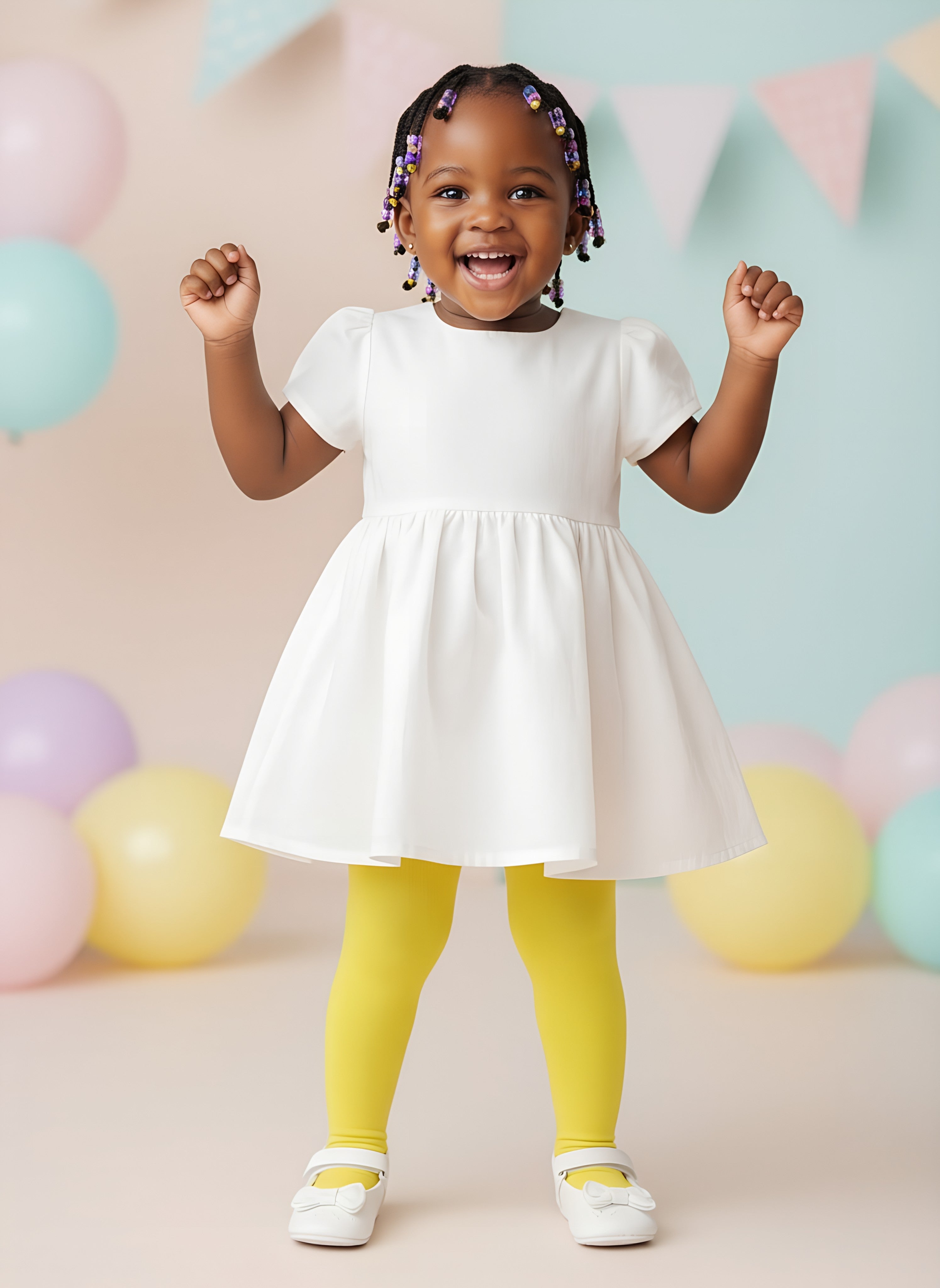 Yellow Light Stockings | Soft Cotton | Sizes 2–5m, 9–12m