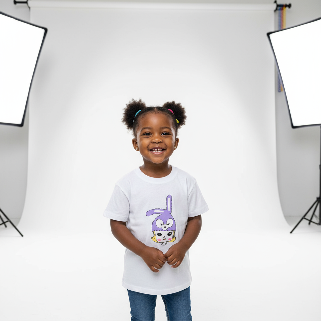 Stella Lou Short-Sleeved Girls T-Shirt | Ages: 3-8yrs | 100% Soft Cotton
