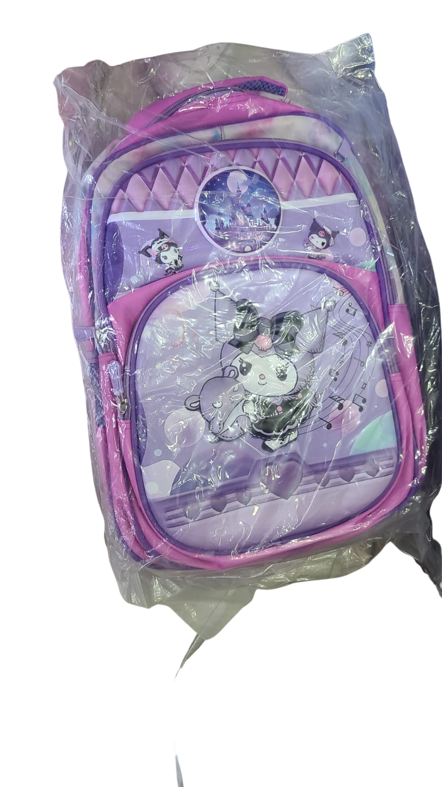 New Music Cat Themed 3-Piece School Bag Set for Kids | Cute & Waterproof Backpack